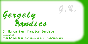 gergely mandics business card